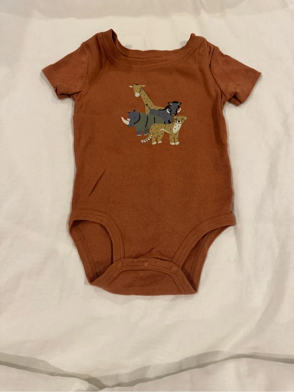 Carter's Rust Safari Animal Graphic matching Bodysuit and pants
